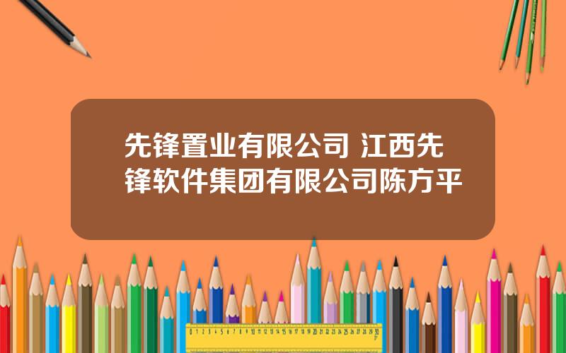 先锋置业有限公司 江西先锋软件集团有限公司陈方平